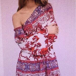 Free People Modern Nomad One Shoulder Mini Dress